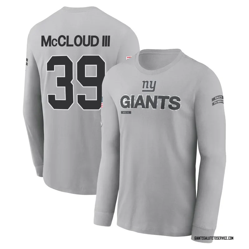 Youth Ray-Ray McCloud III New York Giants Gray 2024 Salute to Service Long Sleeve T-Shirt