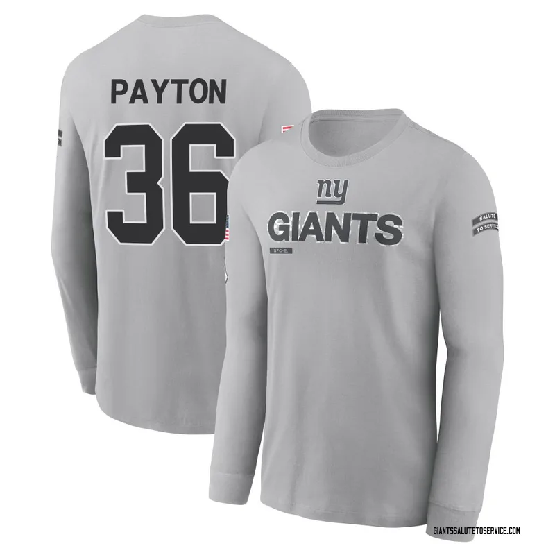 Youth Rico Payton New York Giants Gray 2024 Salute to Service Long Sleeve T-Shirt