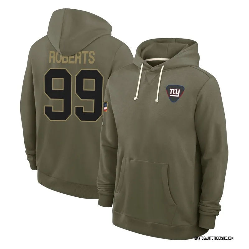 Youth Sam Roberts New York Giants Olive 2025 Salute to Service Hoodie