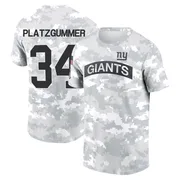Youth Sandro Platzgummer New York Giants Camo Arctic 2024 Salute to Service Performance T-Shirt