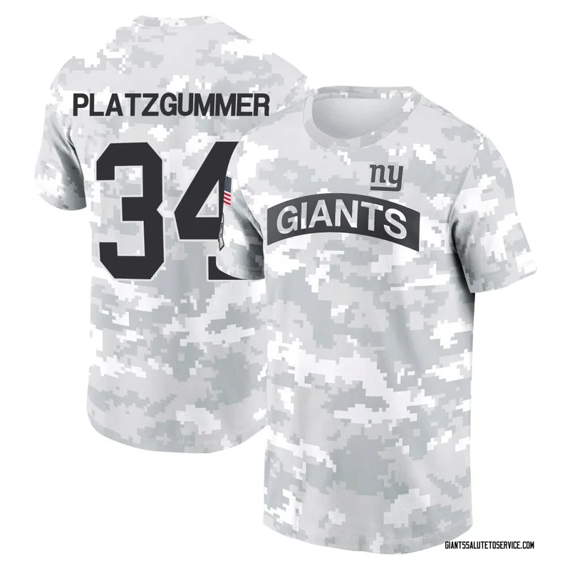 Youth Sandro Platzgummer New York Giants Camo Arctic 2024 Salute to Service Performance T-Shirt