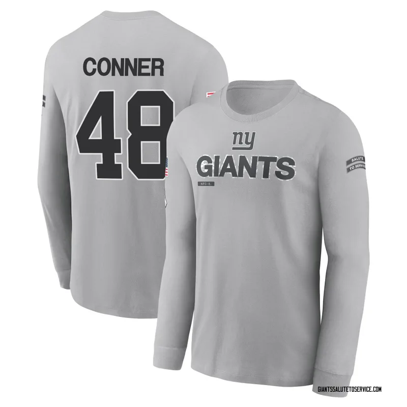 Youth Tanner Conner New York Giants Gray 2024 Salute to Service Long Sleeve T-Shirt
