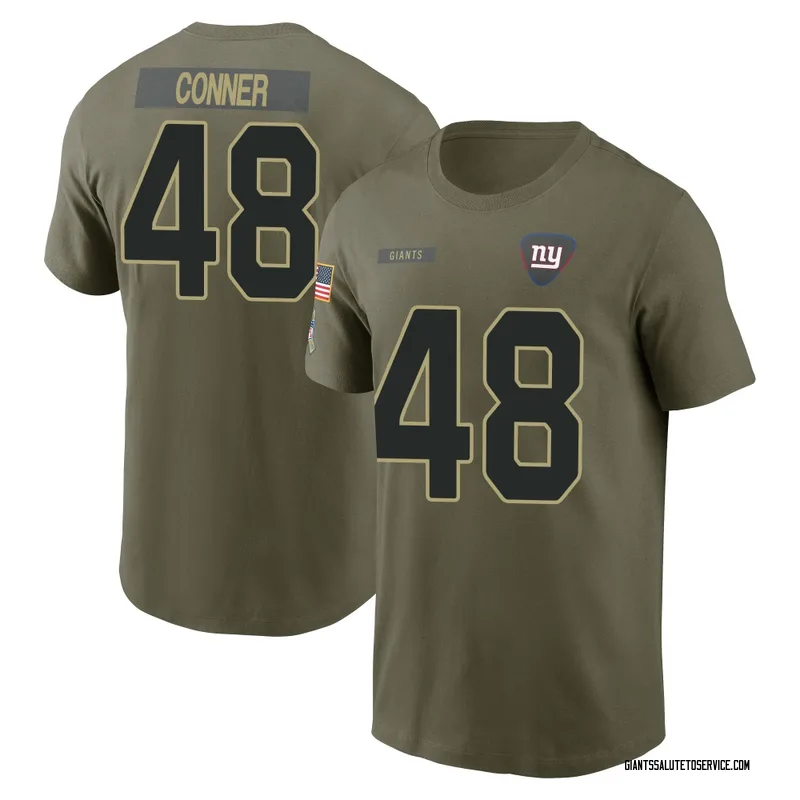 Youth Tanner Conner New York Giants Olive 2025 Salute to Service Name & Number T-Shirt