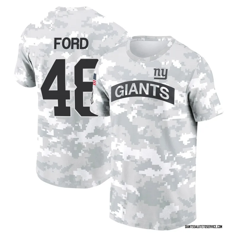 Youth Trace Ford New York Giants Camo Arctic 2024 Salute to Service Performance T-Shirt