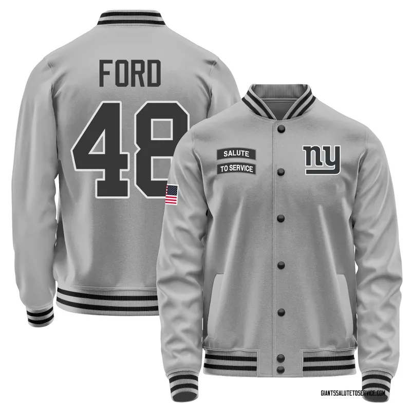 Youth Trace Ford New York Giants Gray Salute to Service Performance Jacket