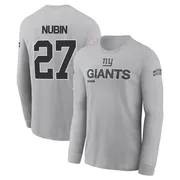 Youth Tyler Nubin New York Giants Gray 2024 Salute to Service Long Sleeve T-Shirt