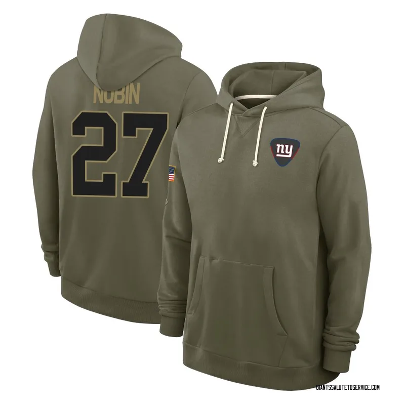 Youth Tyler Nubin New York Giants Olive 2025 Salute to Service Hoodie