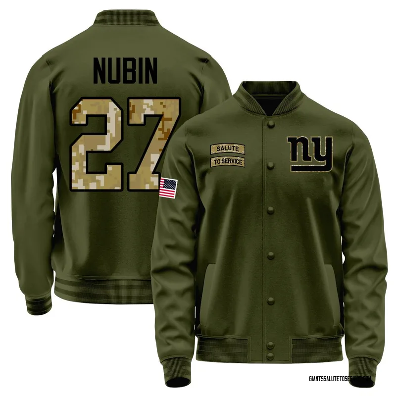 Youth Tyler Nubin New York Giants Olive Salute to Service Sideline Performance Jacket
