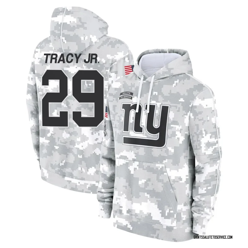Youth Tyrone Tracy Jr. New York Giants Camo Arctic 2024 Salute to Service Club Fleece Pullover Hoodie
