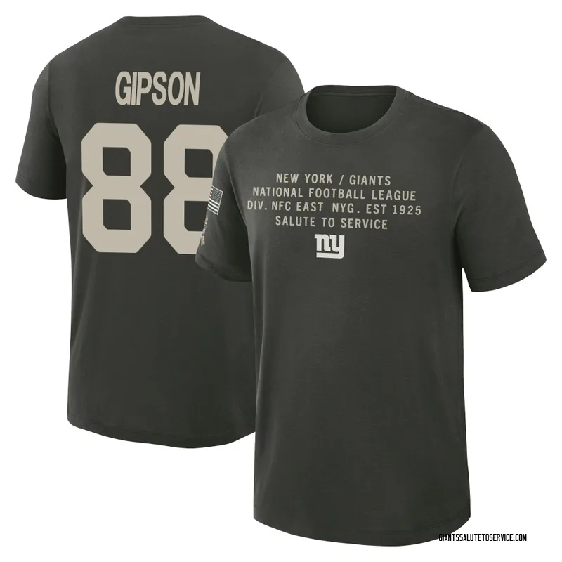 Youth Xavier Gipson New York Giants Green Dark/ 2025 Salute to Service Sideline Slub T-Shirt