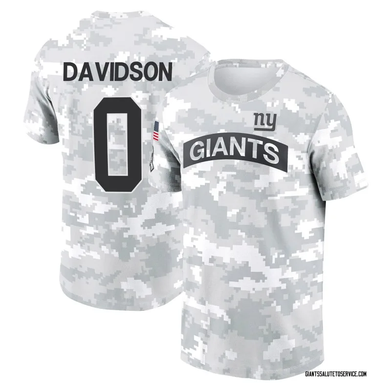 Youth Zach Davidson New York Giants Camo Arctic 2024 Salute to Service Performance T-Shirt