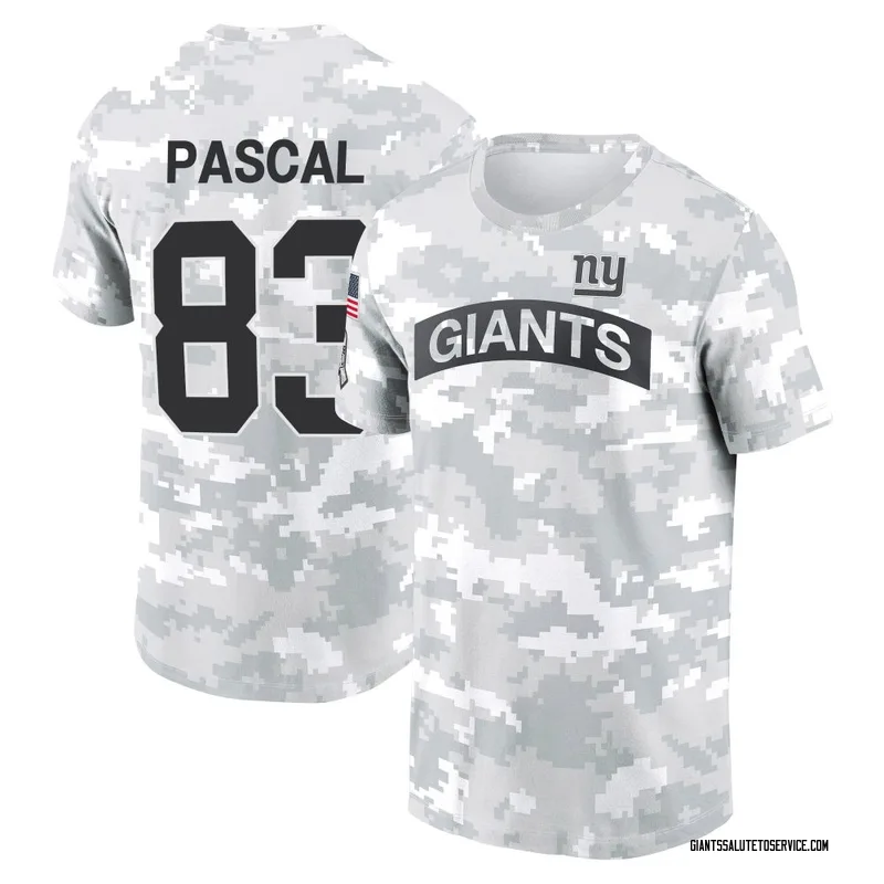 Youth Zach Pascal New York Giants Camo Arctic 2024 Salute to Service Performance T-Shirt